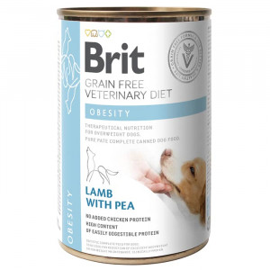 BRIT VETERINARY DIET DOG OBESITY konservi suņiem 400g